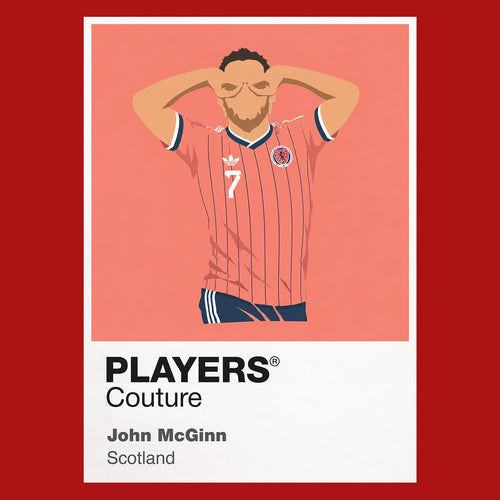 John McGinn Scotland Icon Frame Men's Hoodie — Red Artwork