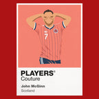 John McGinn Scotland Icon Frame Kids Hoodie — Red Artwork