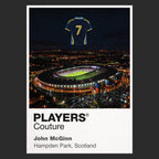 John McGinn Scotland number 7 Icons in Lights Frame artwork in black