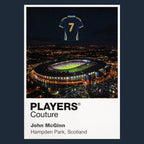 John McGinn Scotland number 7 Icons in Lights Frame artwork in navy