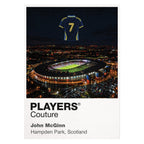 John McGinn Scotland number 7 Icons in Lights Frame artwork in white