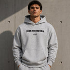 john-mcgovern name-print hoodie - grey