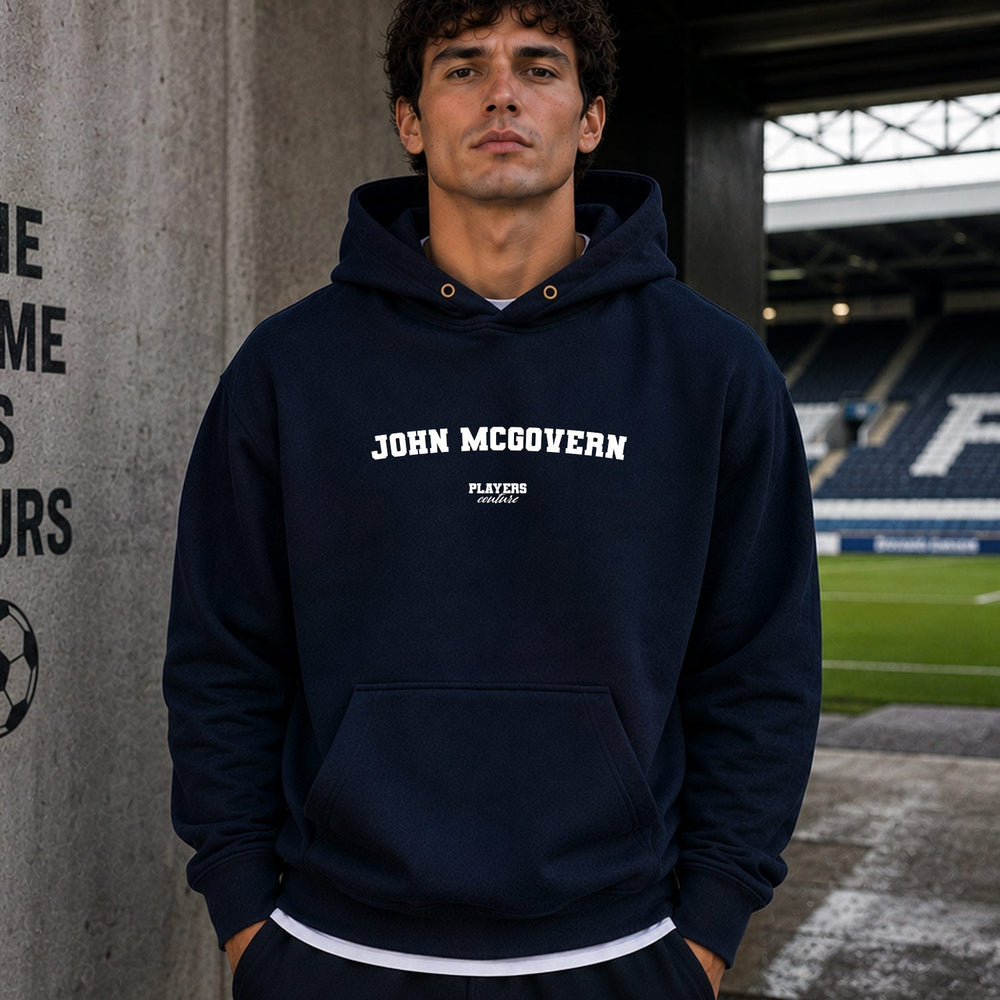 john-mcgovern name-print hoodie - navy