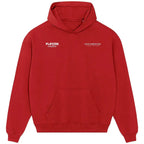 John Robertson hoodie – red men's hoodie featuring the John Robertson Players Couture logo