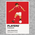 John Robertson Nottingham Forest Icon Frame Men's Hoodie — Gray Artwork