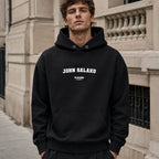 john-salako name-print hoodie - black