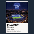 John Terry Chelsea number 26 Icons in Lights Frame artwork in navy