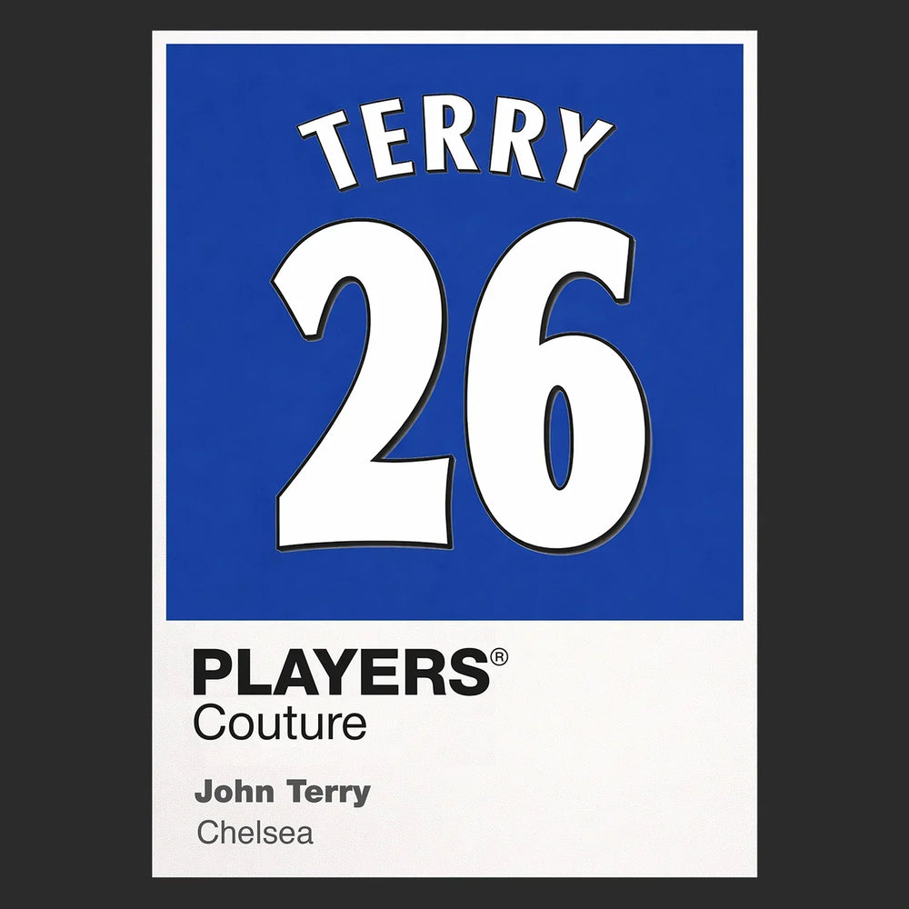 John Terry 26 Football Shirt Frame Men's Hoodie – black close-up detail shot of the John Terry 26 Football Players Couture