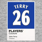 John Terry 26 Football Shirt Frame Men's Hoodie – grey close-up detail shot of the John Terry 26 Football Players Couture
