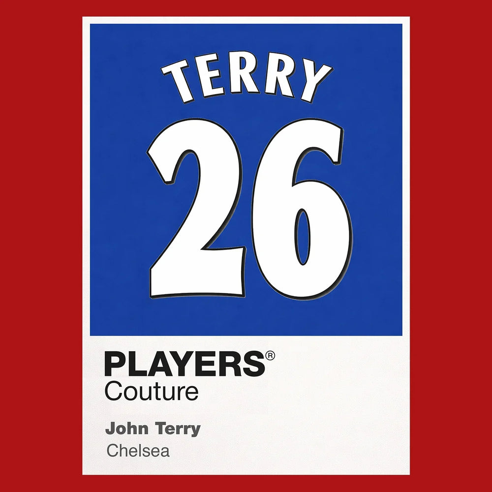John Terry 26 Football Shirt Frame Men's Hoodie – red close-up detail shot of the John Terry 26 Football Players Couture