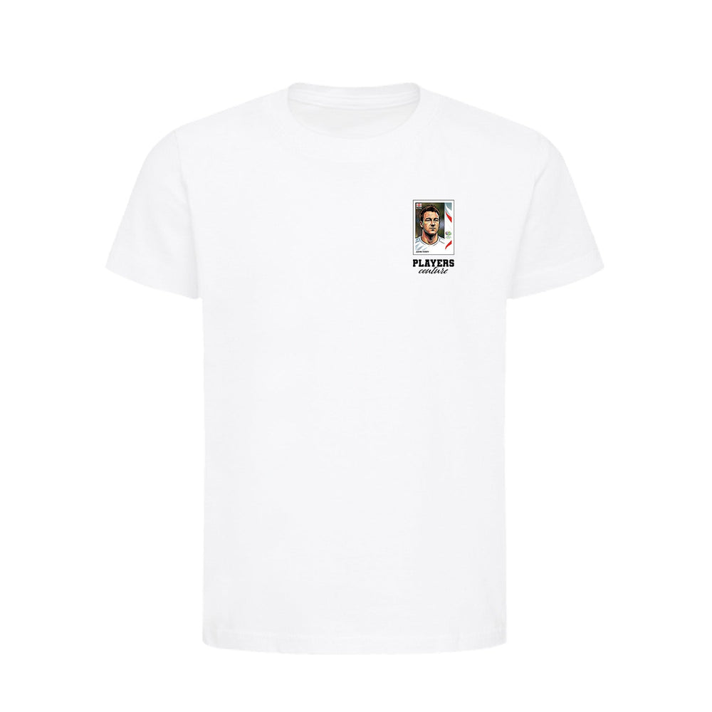 John Terry World Cup Sticker Kids T-Shirt – john terry sticker kids white tshirt Players Couture design