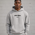 john-wark name-print hoodie - grey