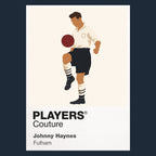 Johnny Haynes Fulham Icon Frame Men's Hoodie — Navy Artwork