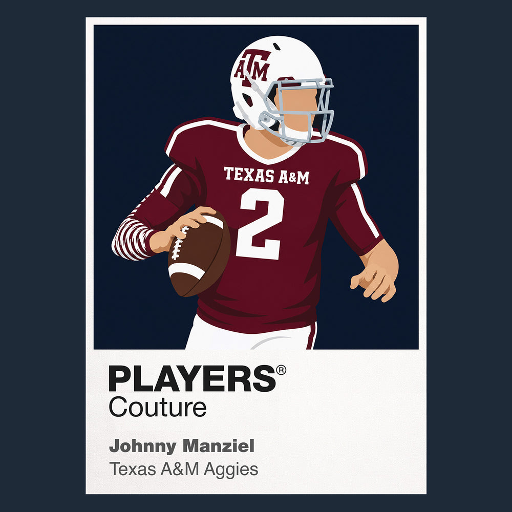 Johnny Manziel Texas A&M Aggies American Football Icon Frame Men's Hoodie
