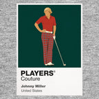 Johnny Miller Golf Icon Frame Men's Polo Shirt in Gray - Players Couture Fan Fashion