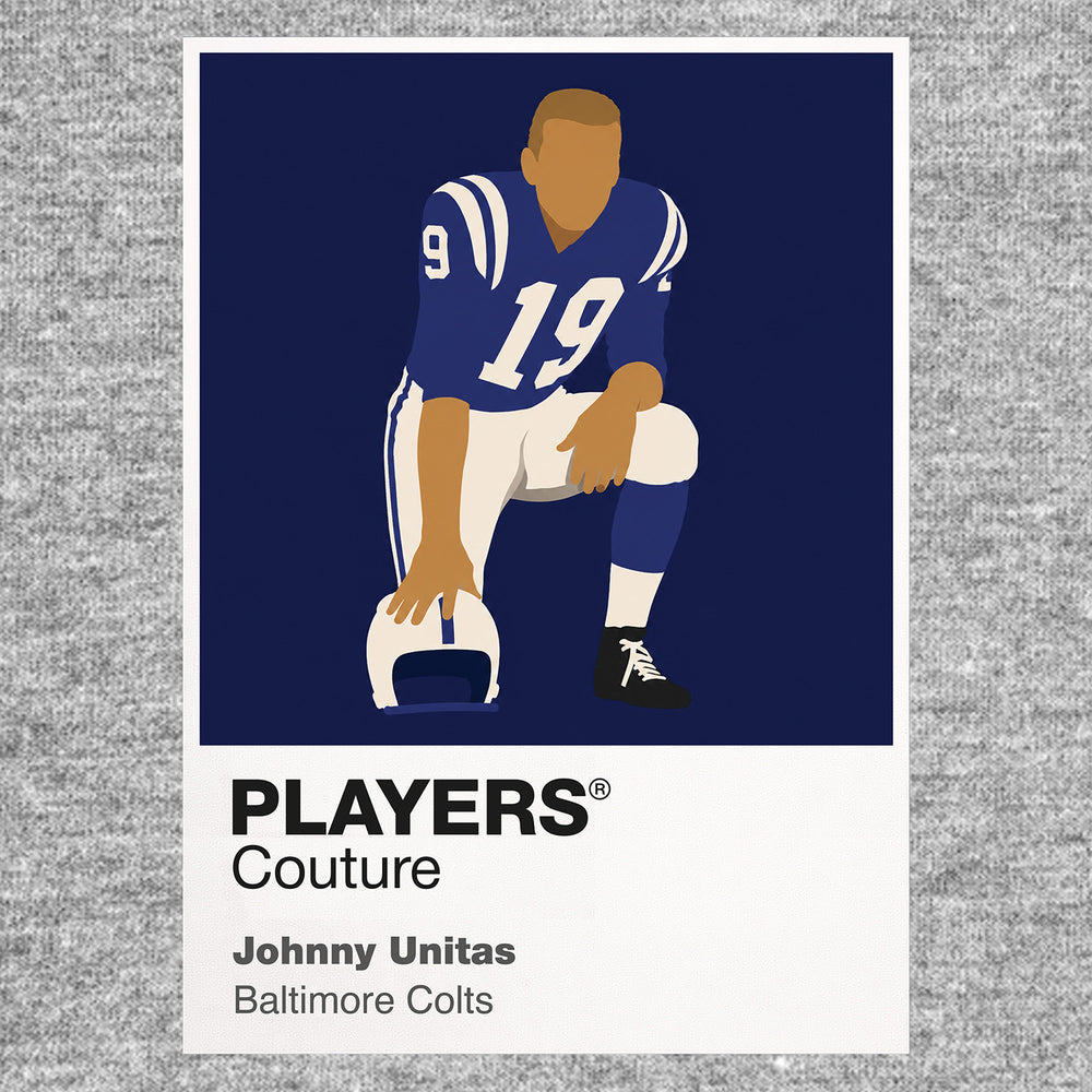 Johnny Unitas Colts American Football Icon Frame Men's Hoodie