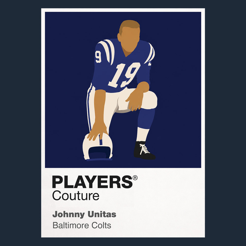 Johnny Unitas Colts American Football Icon Frame Men's Hoodie