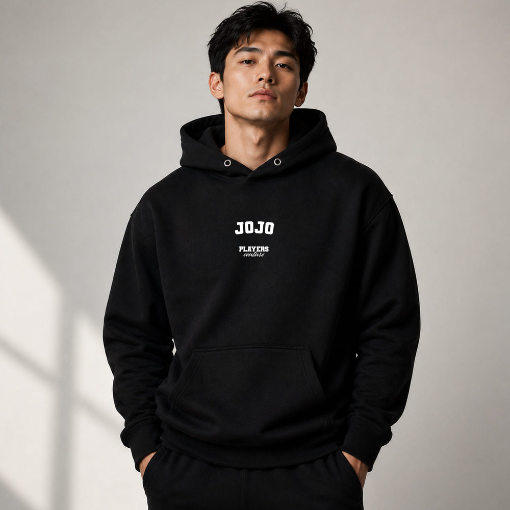 jojo name-print hoodie - black