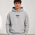 joker name-print hoodie - grey