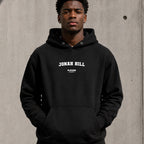 jonah-hill name-print hoodie - black