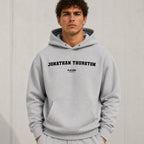 jonathan-thurston name-print hoodie - grey