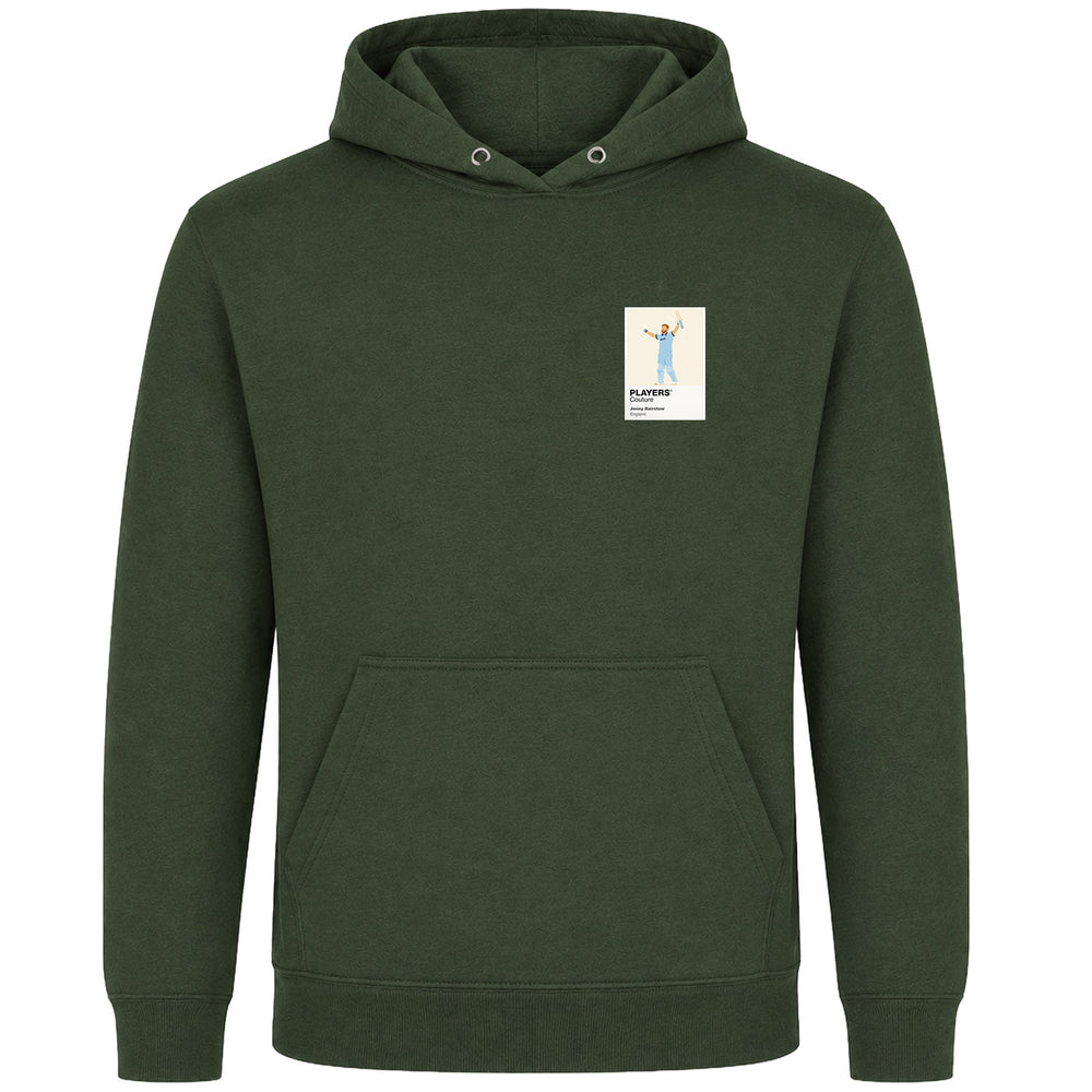 Jonny Bairstow Cricket Icon Frame Men's Hoodie - Earthy Green