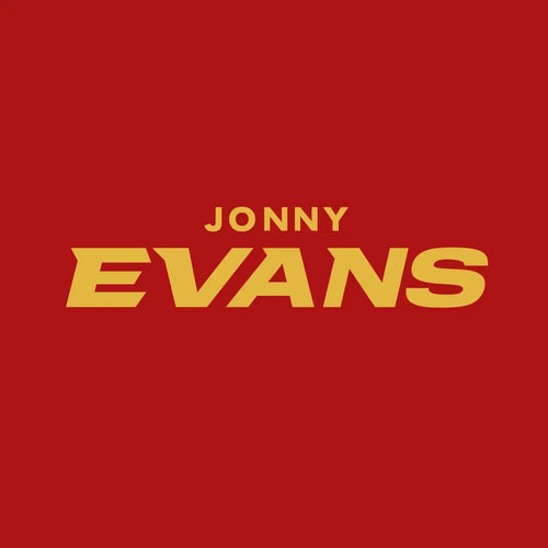 Jonny Evans Logo Men's T-Shirt – red close-up detail shot of the Jonny Evans Players Couture logo design