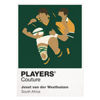 Joost van der Westhuizen Rugby Union Icon Frame Men's T-Shirt – image 1