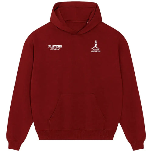Jordan Henderson hoodie – red men's hoodie featuring the Jordan Henderson Players Couture logo