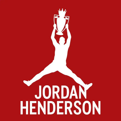 Jordan Henderson Logo Kids Hoodie – red close-up detail shot of the Jordan Henderson Players Couture logo design