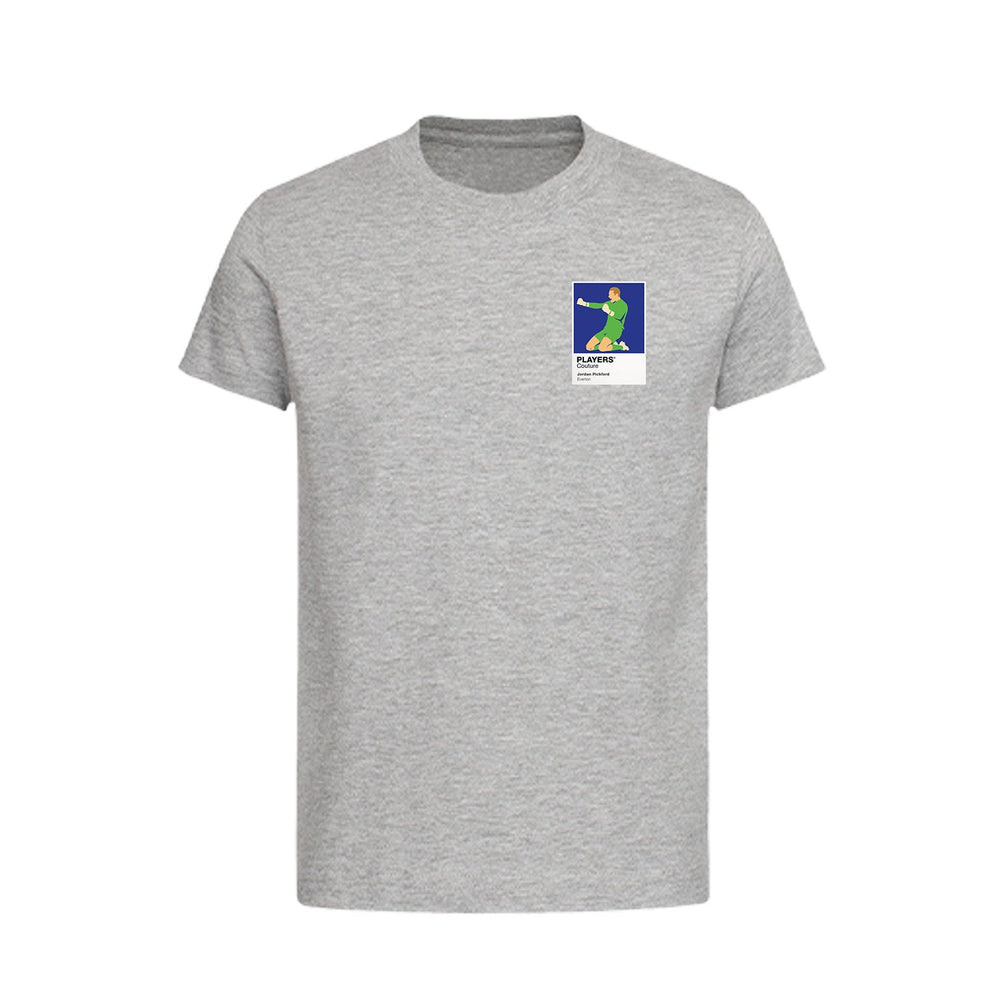Jordan Pickford Everton Icon Frame Kids T-Shirt — Gray