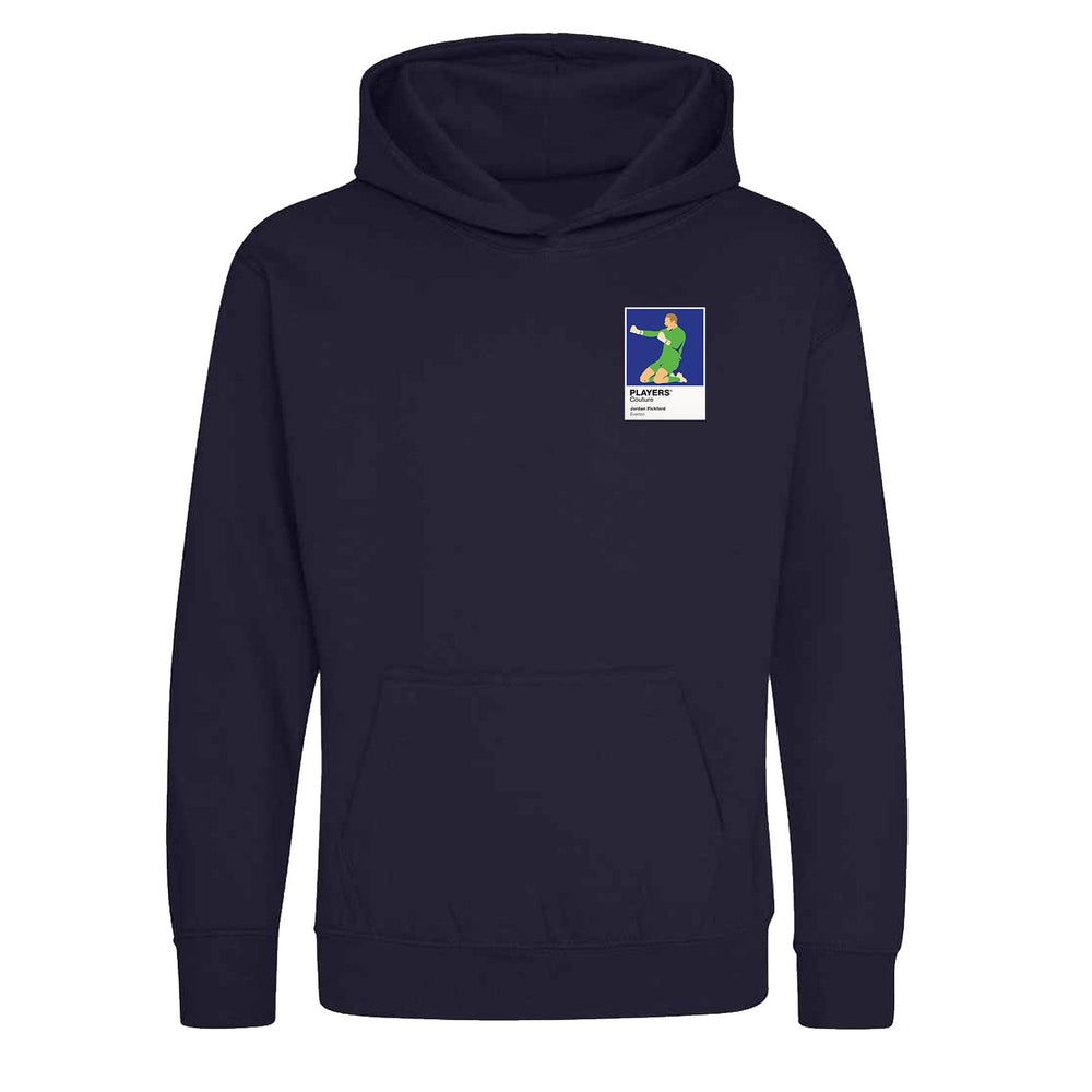Jordan Pickford Everton Icon Frame Kids Hoodie — Navy