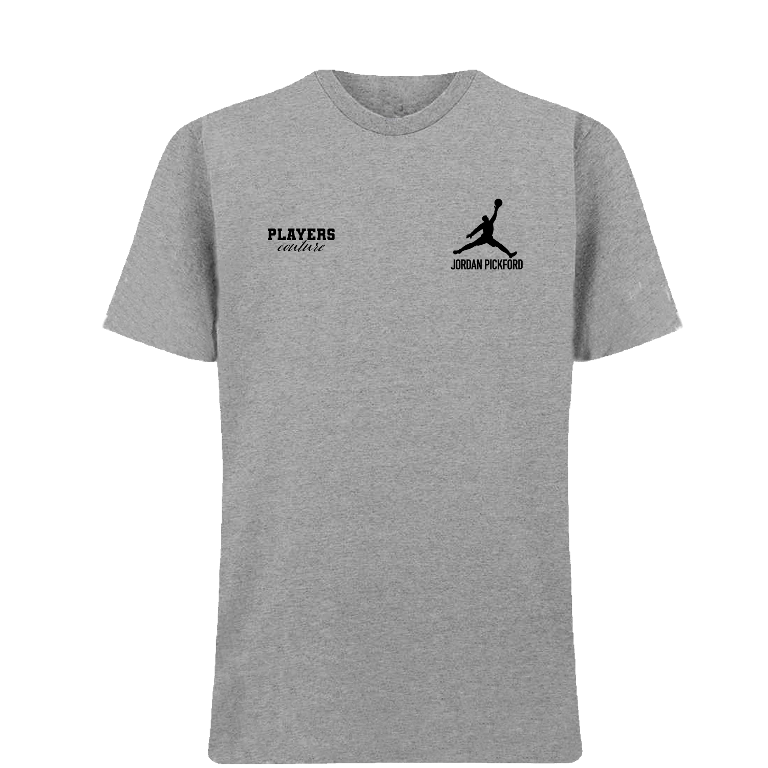 Jordan Pickford Logo Players Couture Mens T-Shirt Gray