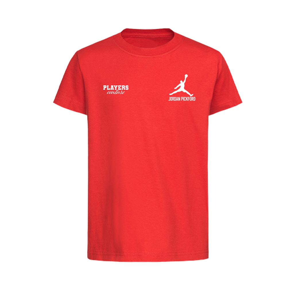 Jordan Pickford Logo Players Couture Kids T-Shirt Red
