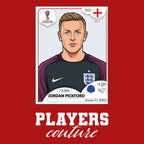 Jordan Pickford World Cup Sticker Kids Hoodie – jordan pickford red Players Couture design