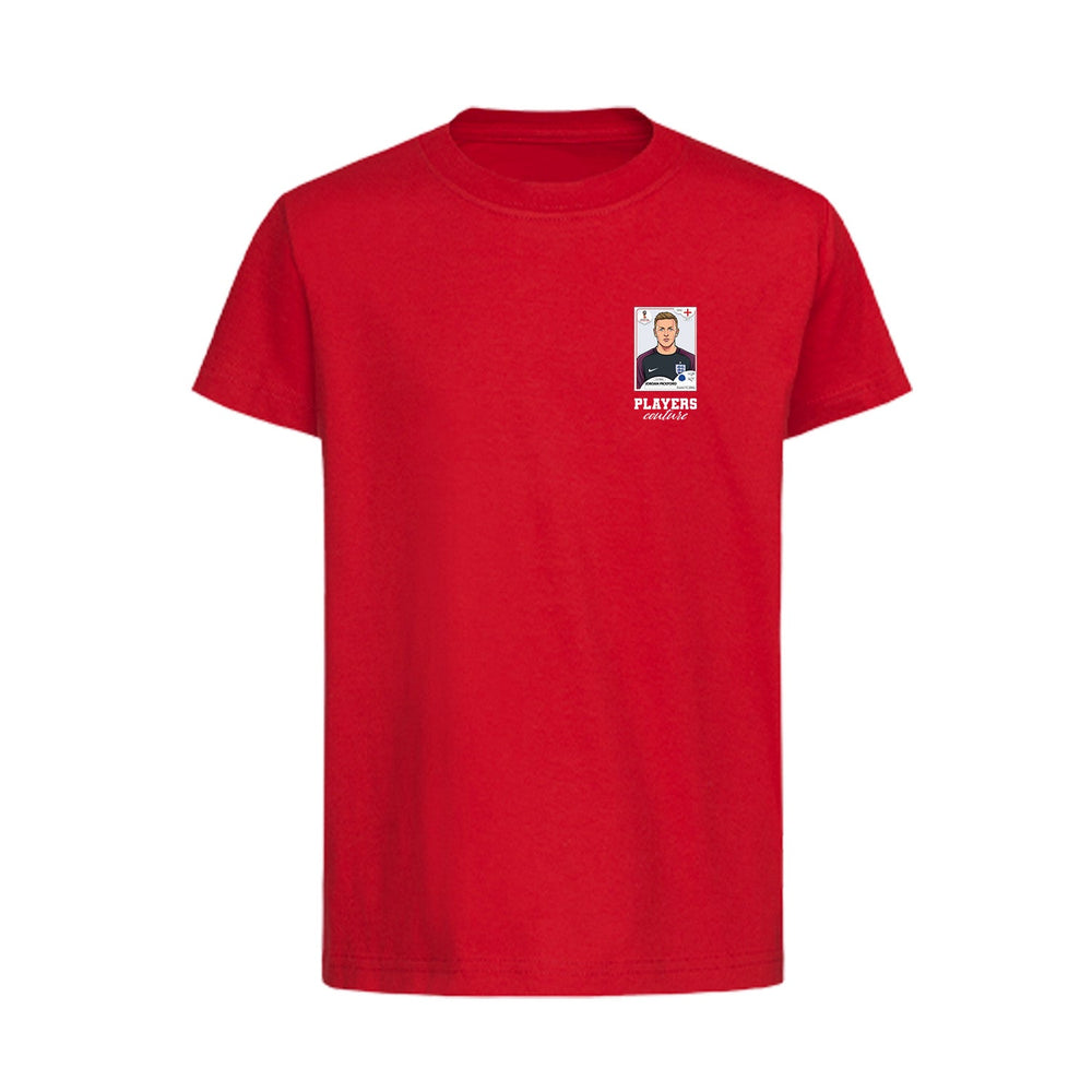 Jordan Pickford World Cup Sticker Kids T-Shirt – jordan pickford sticker kids red tshirt Players Couture design