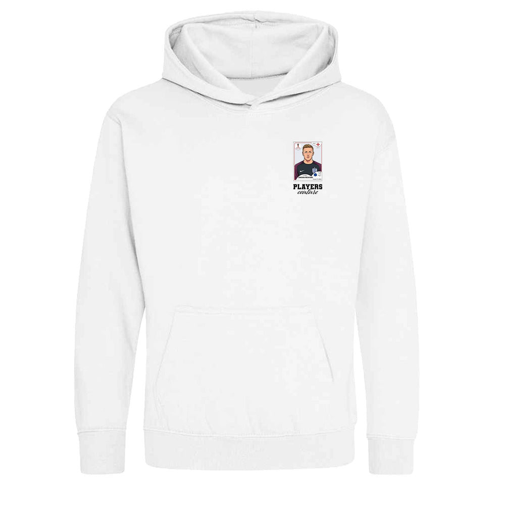 Jordan Pickford World Cup Sticker Kids Hoodie – jordan pickford sticker kids white hoodie Players Couture design