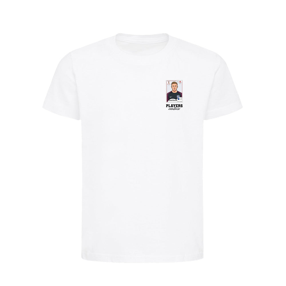Jordan Pickford World Cup Sticker Kids T-Shirt – jordan pickford sticker kids white tshirt Players Couture design