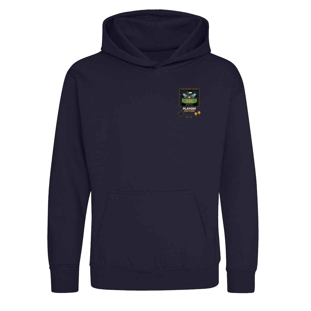 Jordan World Cup 8-Bit Kids Hoodie retro gaming football design by Players Couture