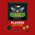 Jordan World Cup 8-Bit Kids T-Shirt retro gaming football design by Players Couture