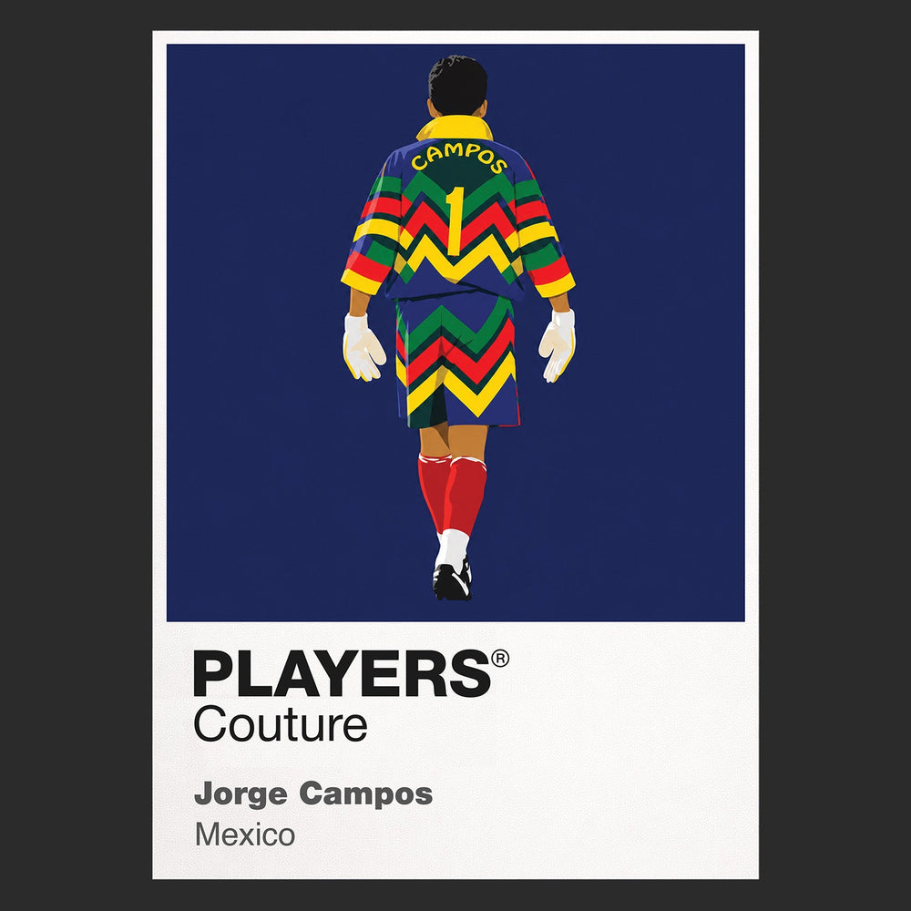 Jorge Campos Mexico Icon Frame artwork in black