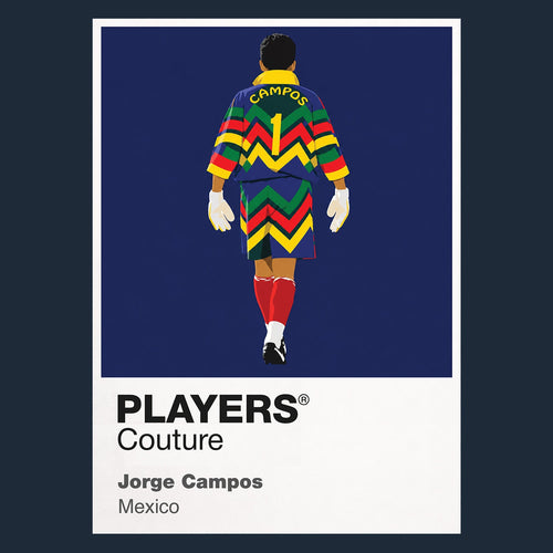 Jorge Campos Mexico Icon Frame artwork in navy