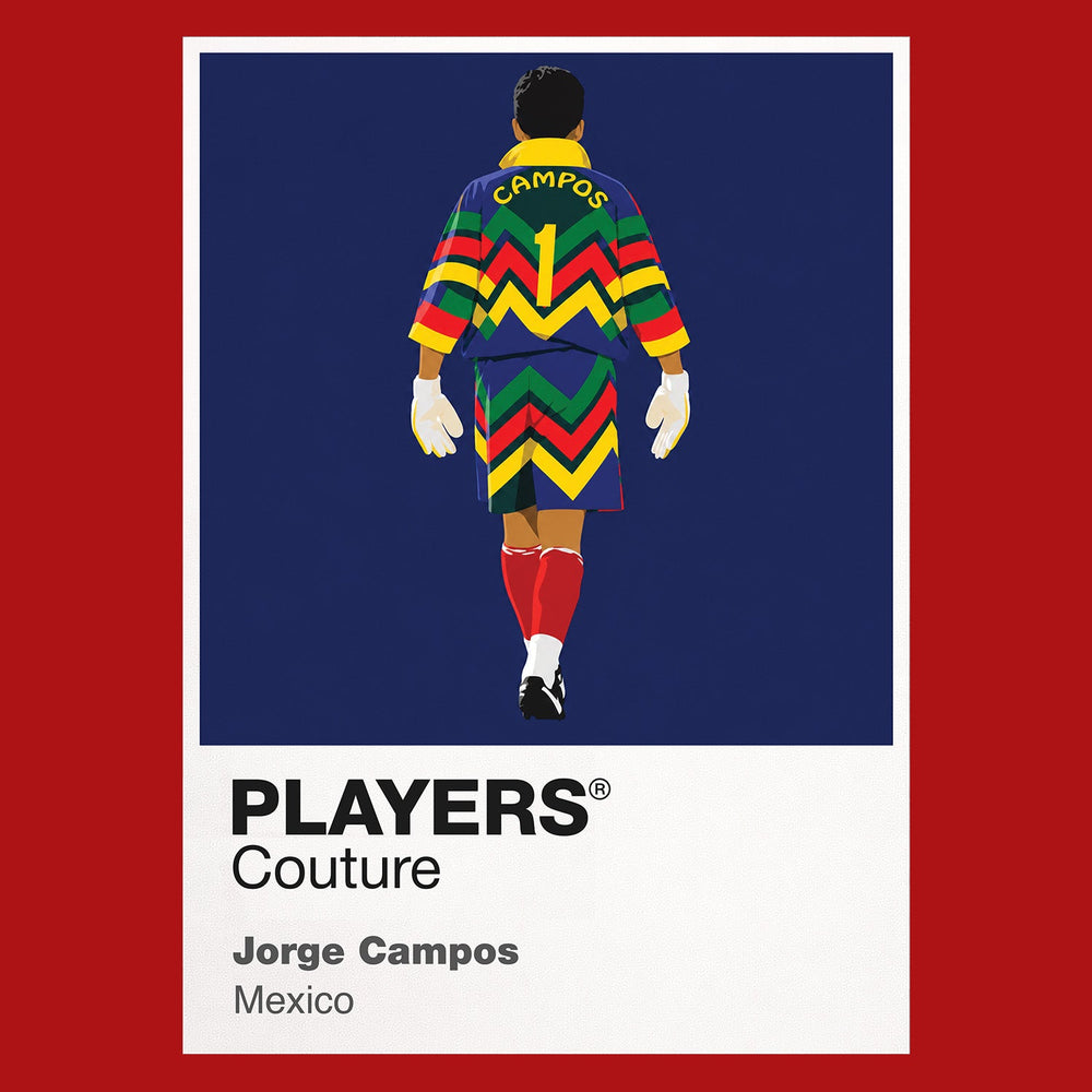 Jorge Campos Mexico Icon Frame artwork in red