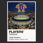 Jorge Campos Mexico goalkeeper Icons in Lights Frame artwork in black