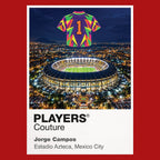 Jorge Campos Mexico goalkeeper Icons in Lights Frame artwork in red