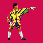 Jorge Campos Icon hoodie – pink men's hoodie with black Jorge Campos Icon letters and Players Couture logo on the chest