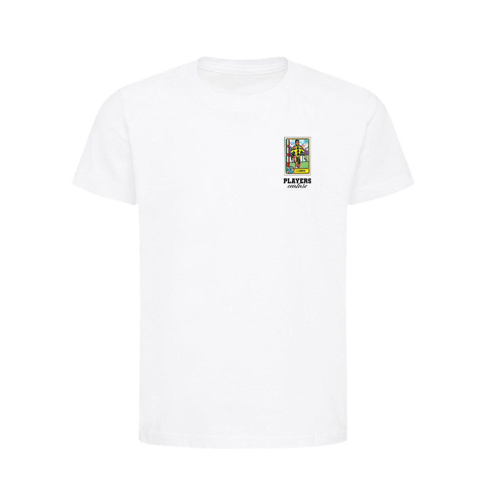 Jorge Campos World Cup Sticker Kids T-Shirt – jorge campos sticker kids white tshirt Players Couture design