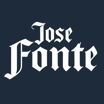 Jose Fonte Logo Men's T-Shirt – navy close-up detail shot of the Jose Fonte Players Couture logo design