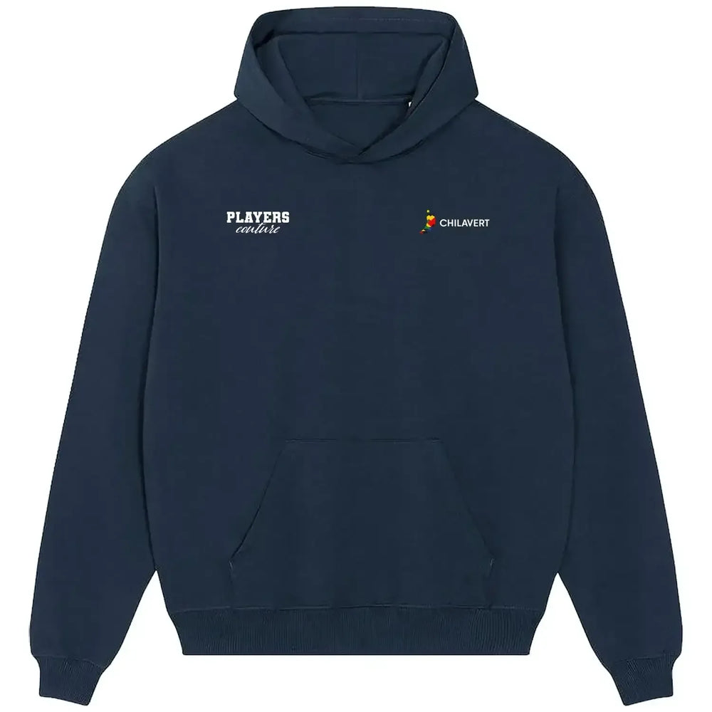 Jose Luis Chilavert hoodie – navy men's hoodie featuring the Jose Luis Chilavert Players Couture logo