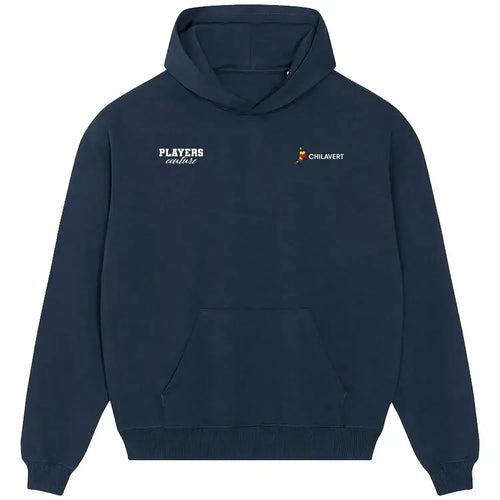Jose Luis Chilavert hoodie – navy men's hoodie featuring the Jose Luis Chilavert Players Couture logo